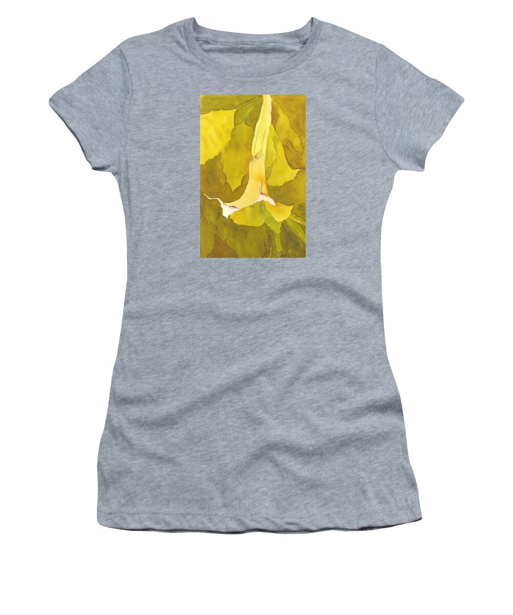 Flower Women's T-Shirt featuring the painting Angel Trumpet by Amanda Amend
