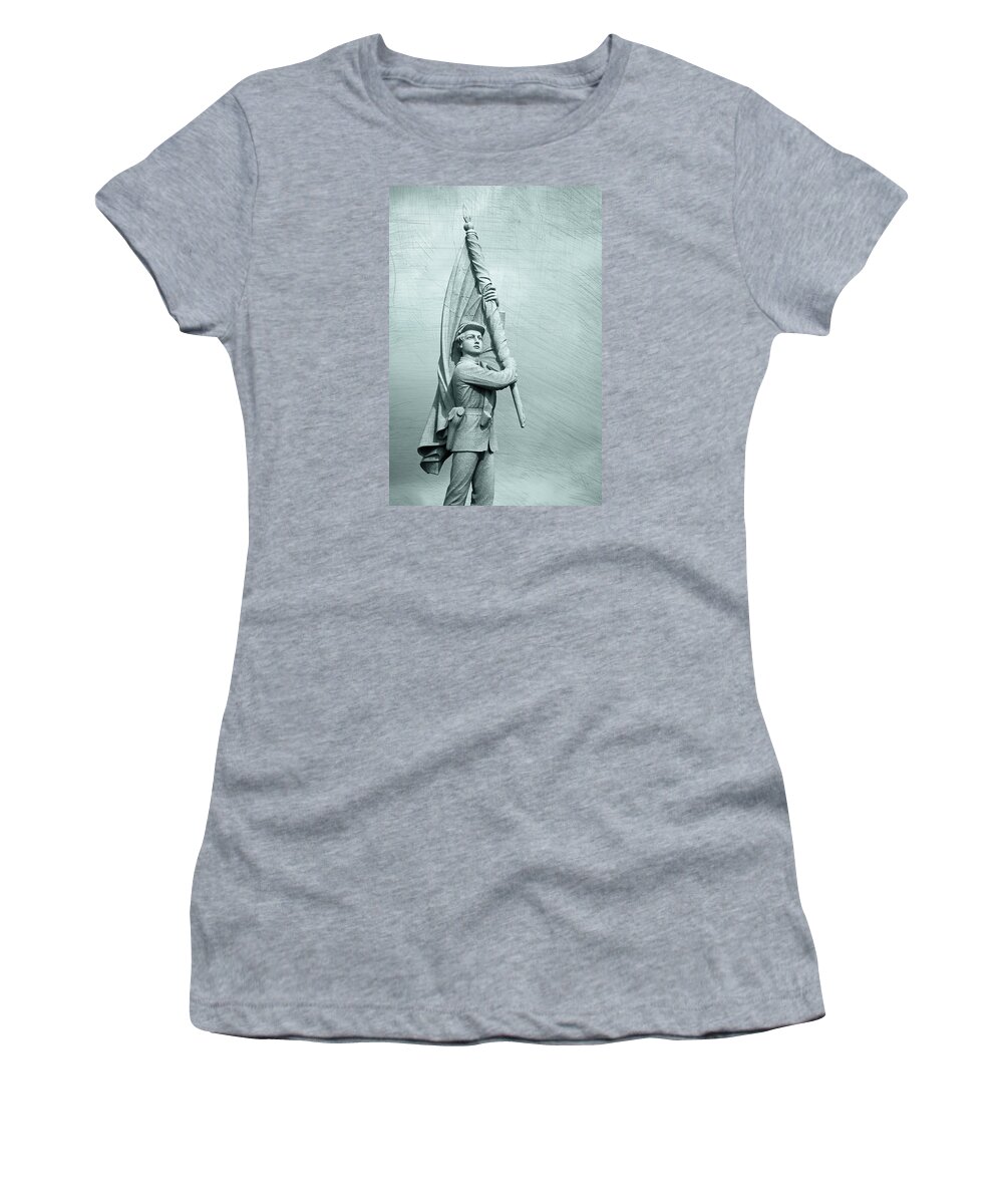 Antietam Women's T-Shirt featuring the photograph Antietam Civil War Monument by Phil Cardamone