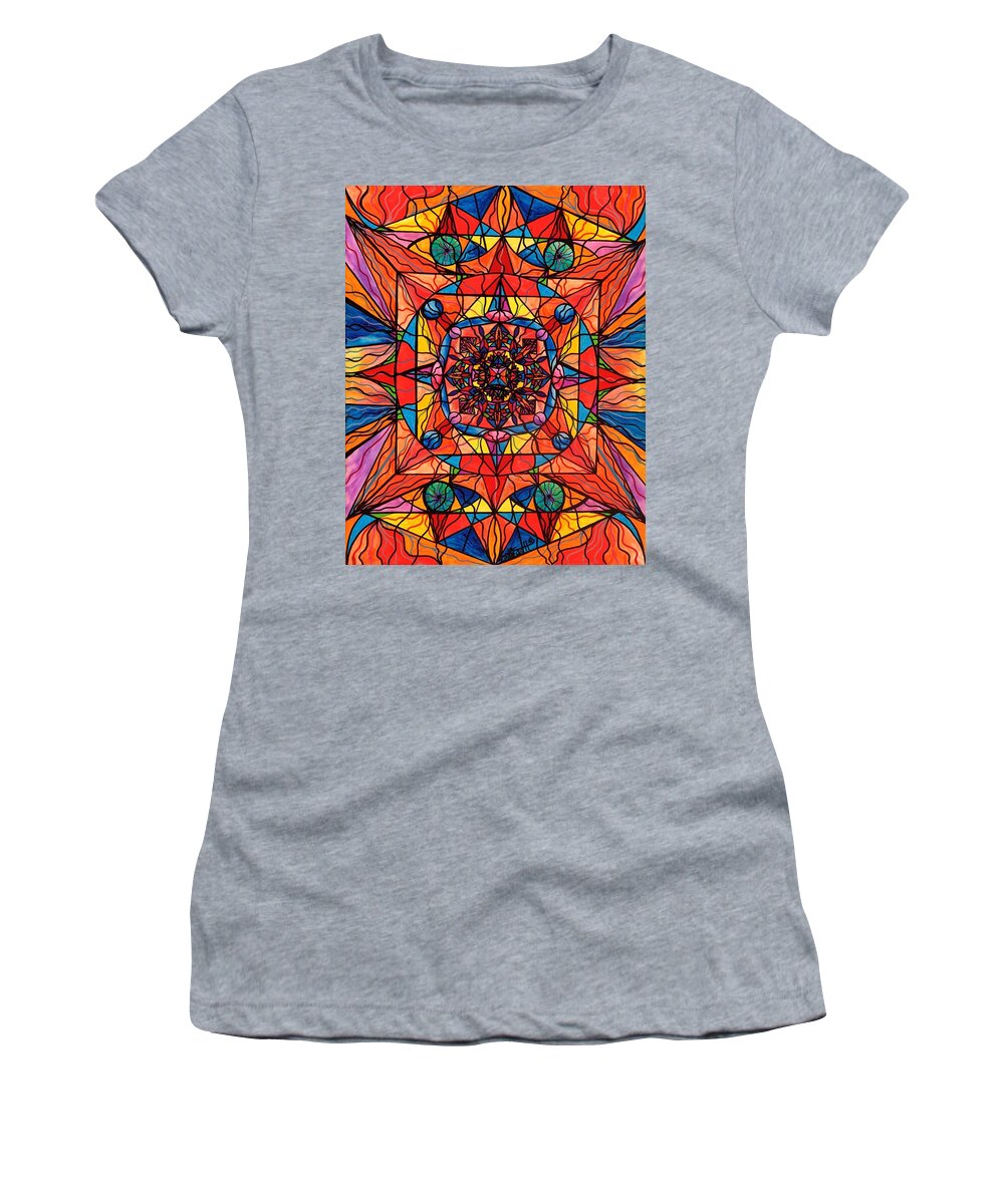 Aplomb Women's T-Shirt featuring the painting Aplomb by Teal Eye Print Store