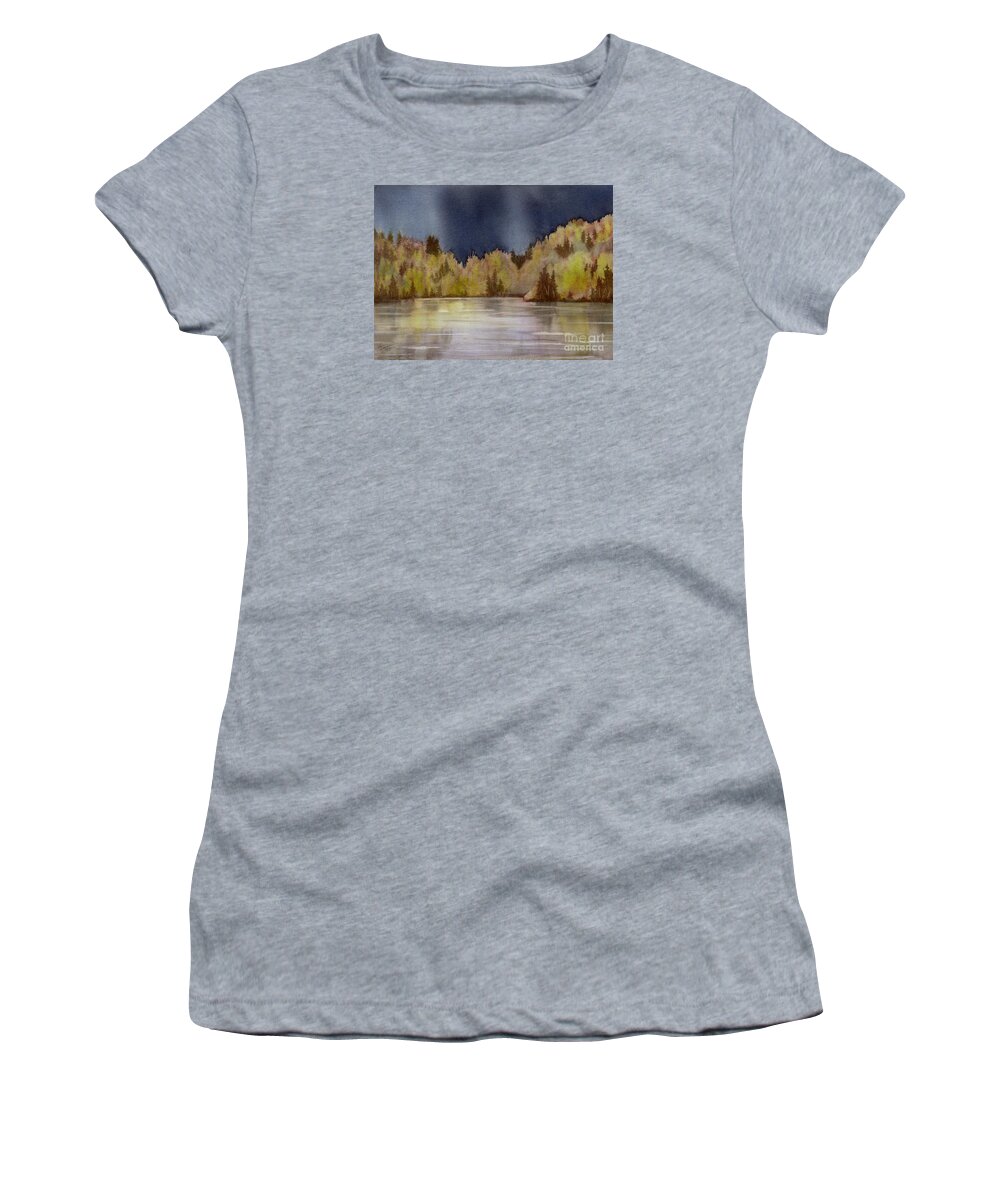 Storm Women's T-Shirt featuring the painting Approaching Rain by Lynn Quinn
