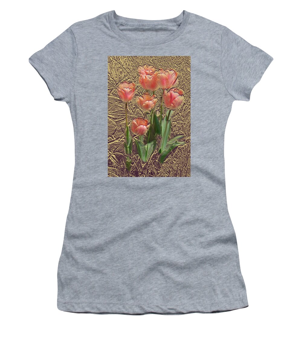  Women's T-Shirt featuring the photograph Apricot Tulips by Steve Karol