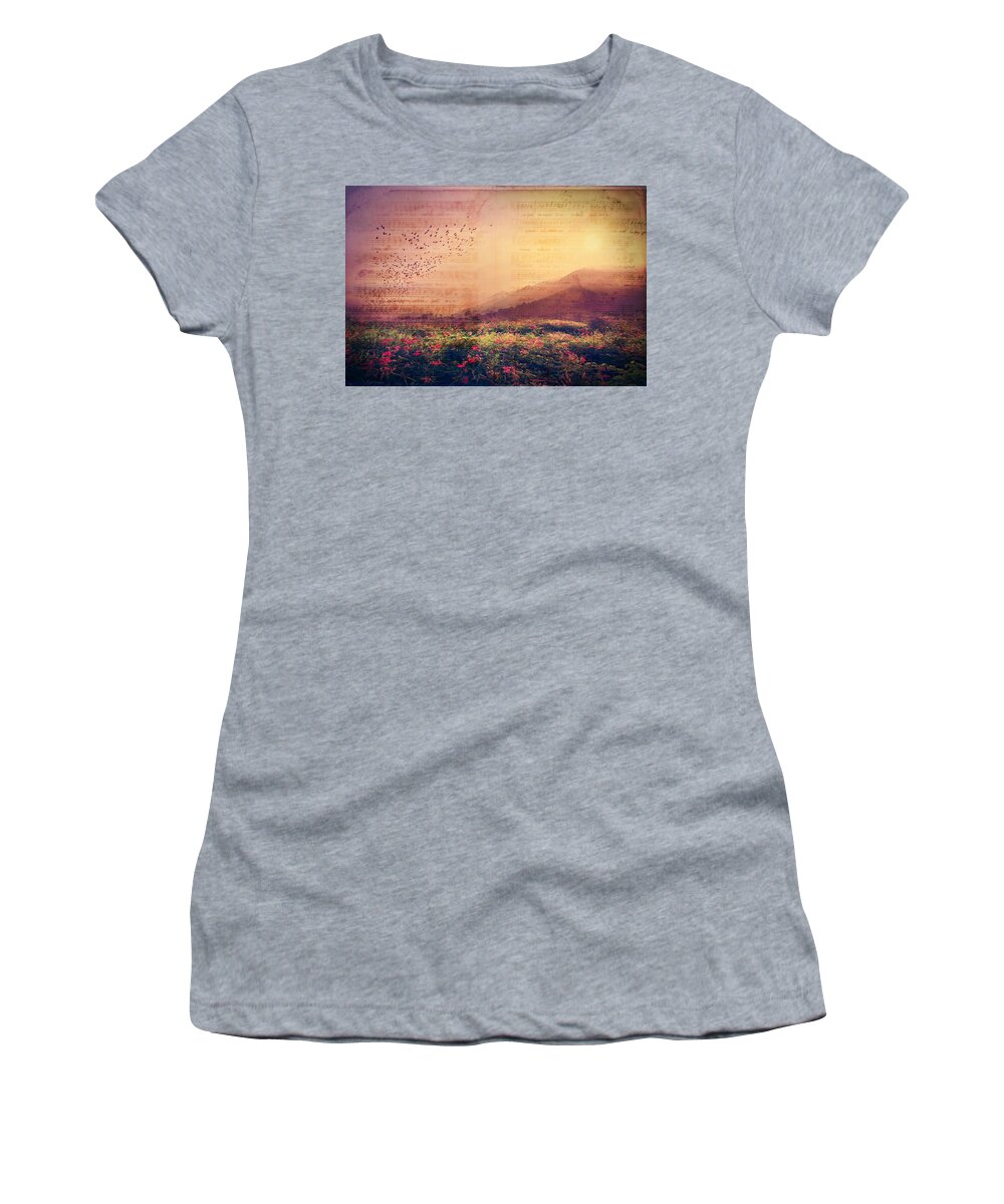 Landscape Women's T-Shirt featuring the photograph ART... Music to the Soul by Gray Artus