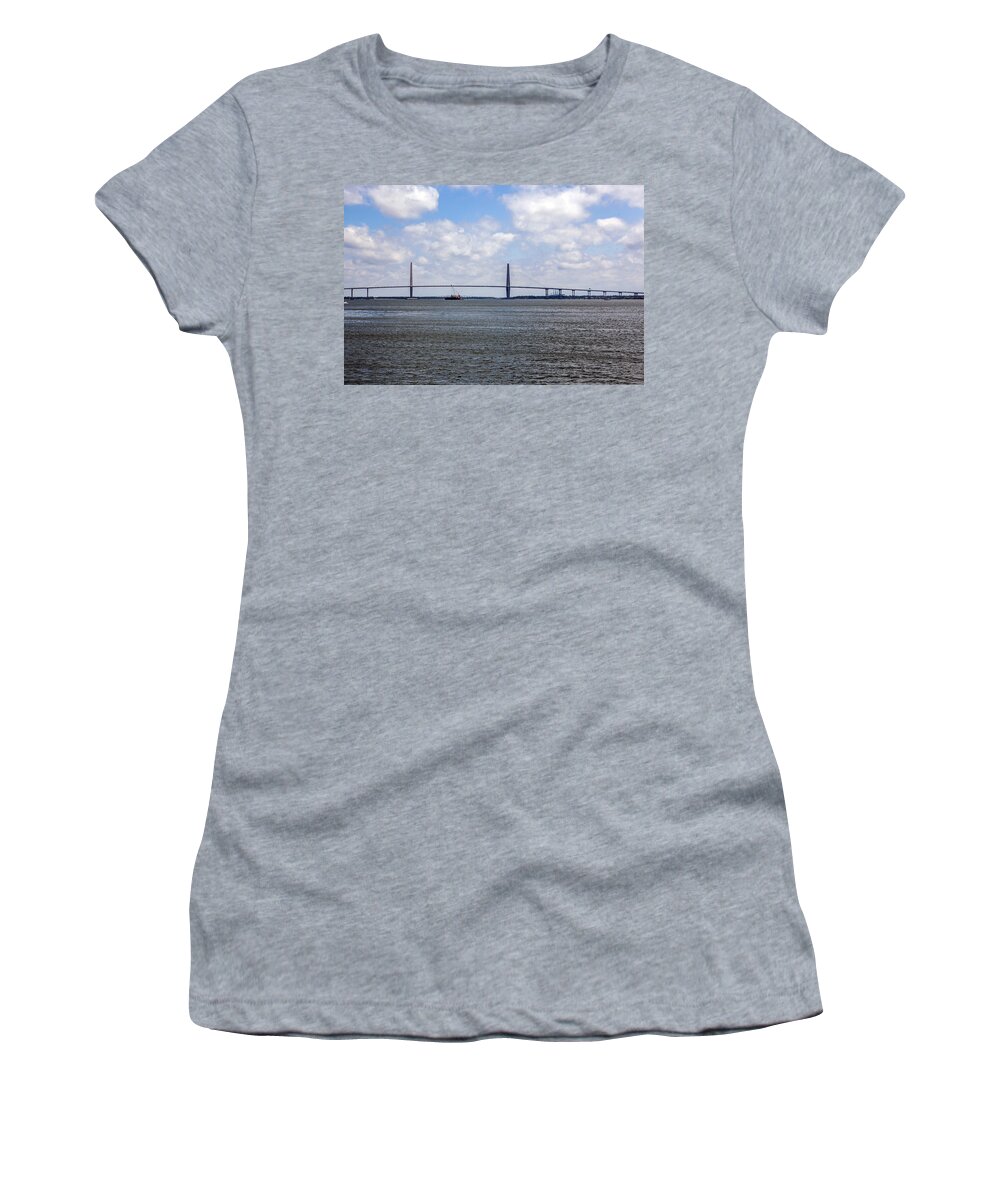Cooper River Women's T-Shirt featuring the photograph Arthur Ravenel Bridge by Sennie Pierson