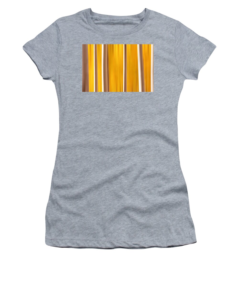 Abstract Women's T-Shirt featuring the photograph Aspens True Colors by Darren White