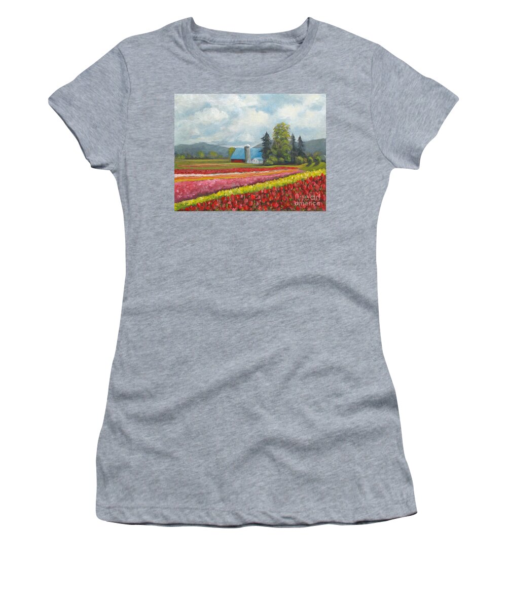 Skagit Valley Women's T-Shirt featuring the painting At Peterson and Avon Allen by Phyllis Howard