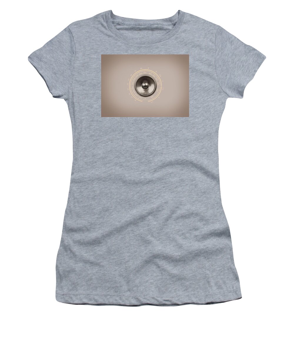 Background Women's T-Shirt featuring the digital art Audio Retro 6 by Steve Ball