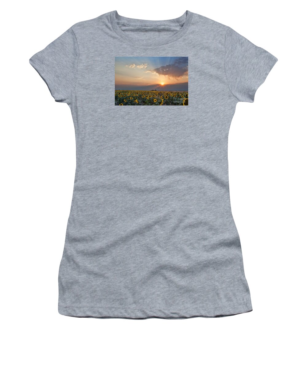 Flowers Women's T-Shirt featuring the photograph August Dreams by Jim Garrison
