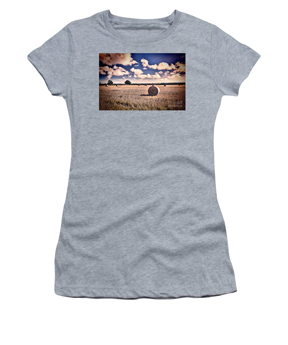 Hay Bales Women's T-Shirt featuring the photograph Baled Out by Steve Purnell