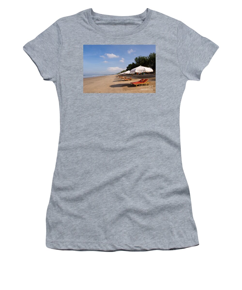 Kuta Beach Women's T-Shirt featuring the photograph Bali Kuta Beach 03 by Rick Piper Photography