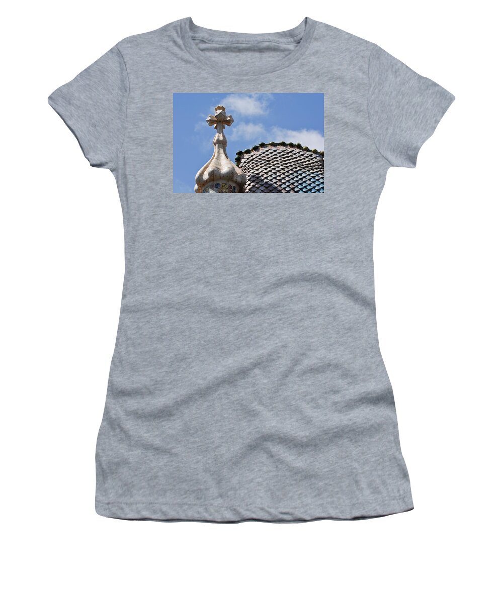 Stone Women's T-Shirt featuring the photograph Barcelona Spain by Brandon Bourdages