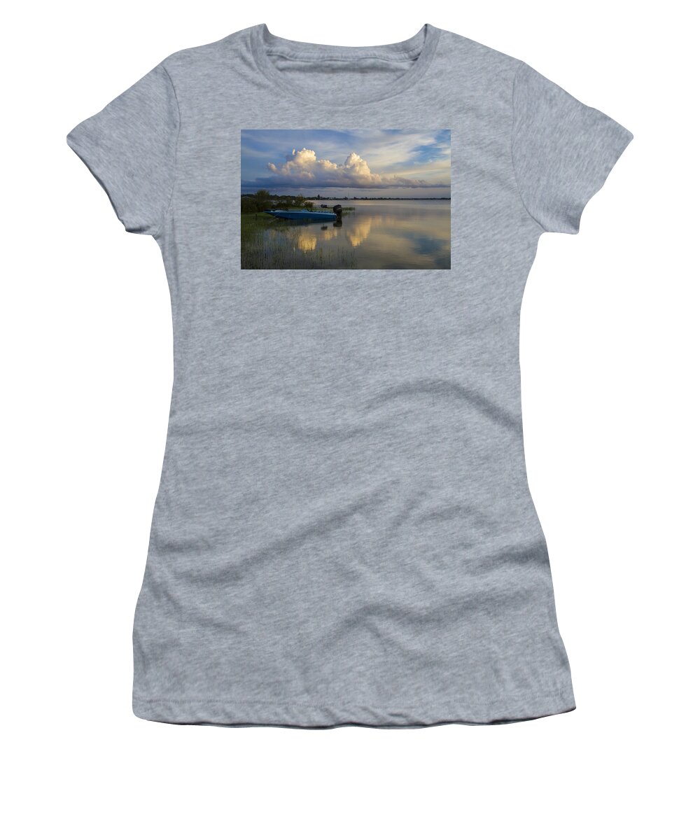 Boats Women's T-Shirt featuring the photograph Bass Fishing by Debra and Dave Vanderlaan