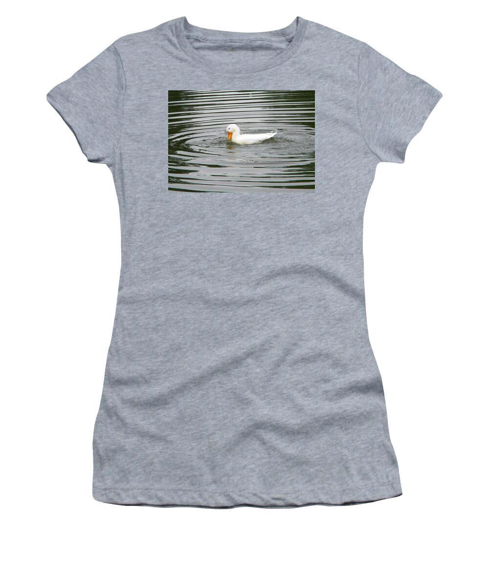 Ducks Women's T-Shirt featuring the digital art Silly Bathtime by Matthew Seufer