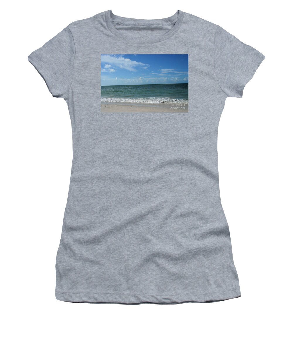 Photo Women's T-Shirt featuring the photograph Beauty of Lovers Key Beach by Oksana Semenchenko