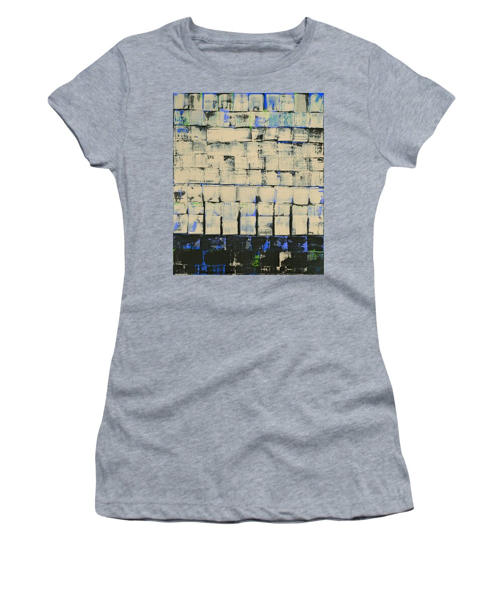 Abstract Women's T-Shirt featuring the painting Beige Squared by Artcetera By   LizMac
