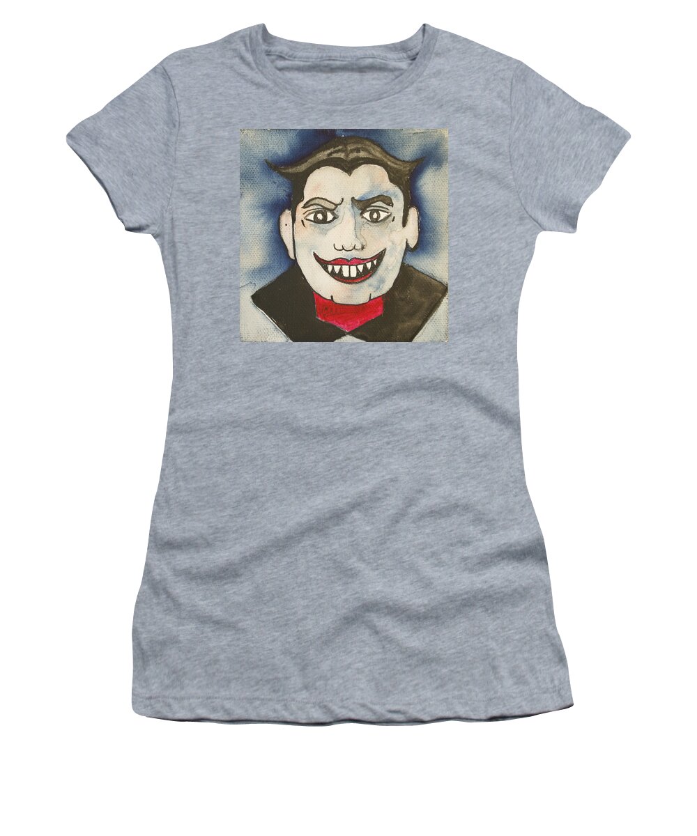 Vampires Women's T-Shirt featuring the painting Bela Lugosi as Tillie by Patricia Arroyo
