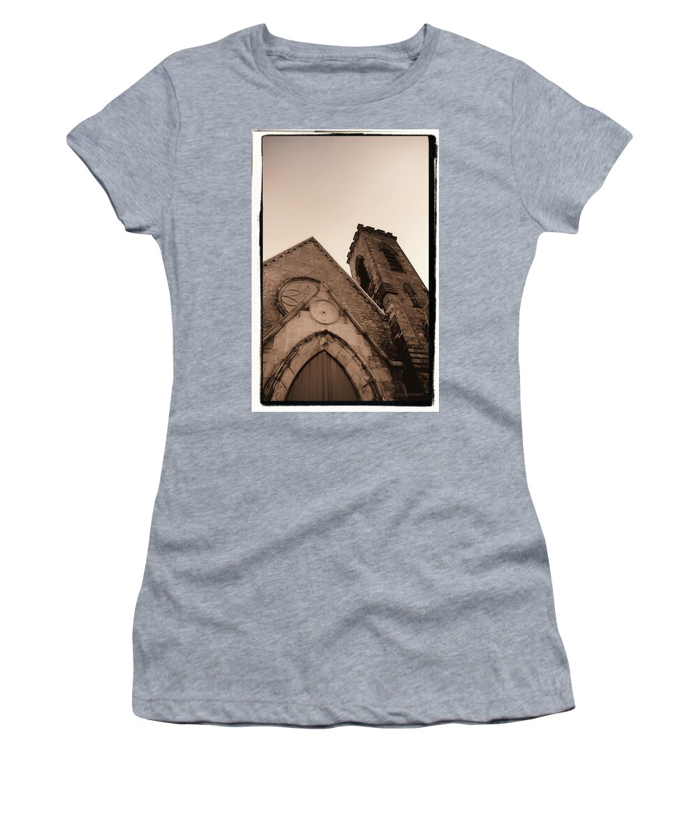 New York Women's T-Shirt featuring the photograph Bell Tower by Donna Blackhall