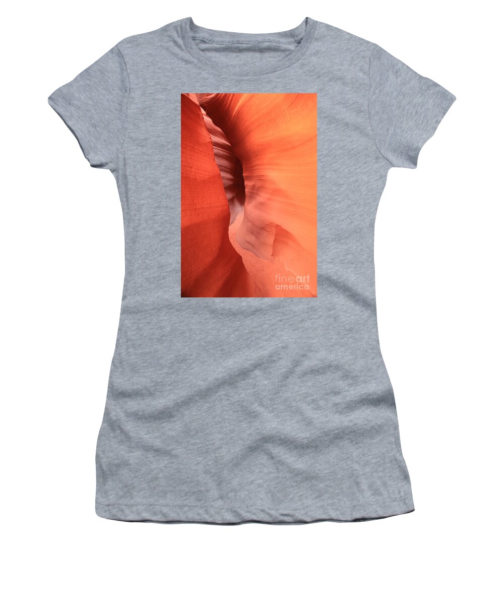 Arizona Slot Canyon Women's T-Shirt featuring the photograph Bending Light by Adam Jewell