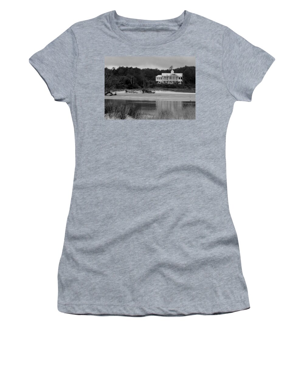 White Women's T-Shirt featuring the photograph Big White House by Cynthia Guinn