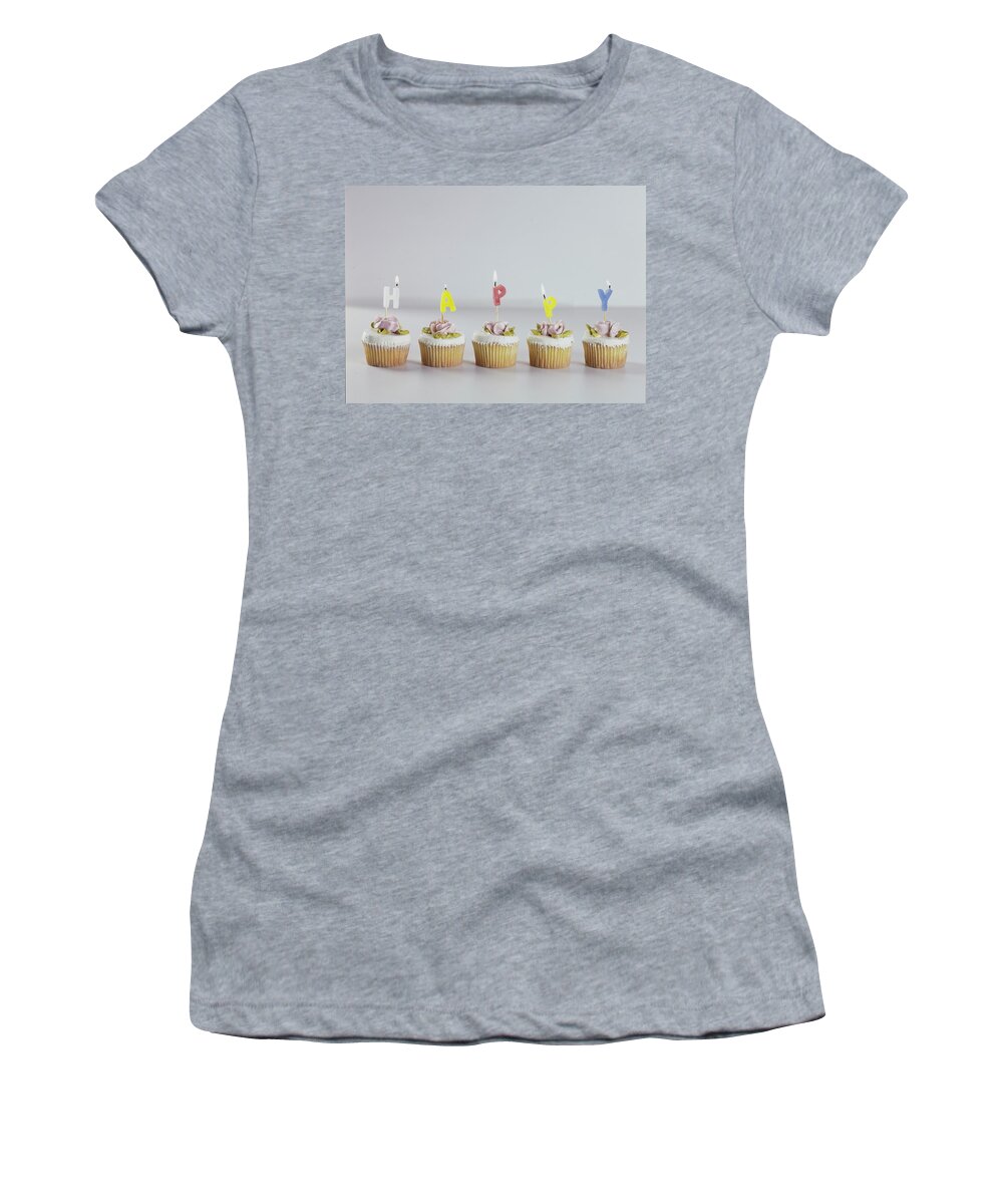 Cooking Women's T-Shirt featuring the photograph Birthday Cupcakes by Romulo Yanes