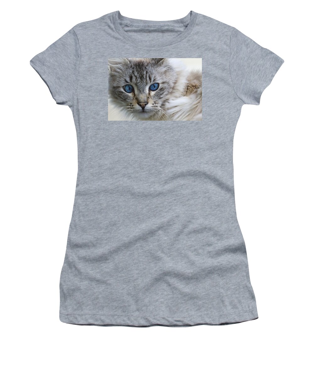 Blue Women's T-Shirt featuring the photograph Blue by Wes and Dotty Weber