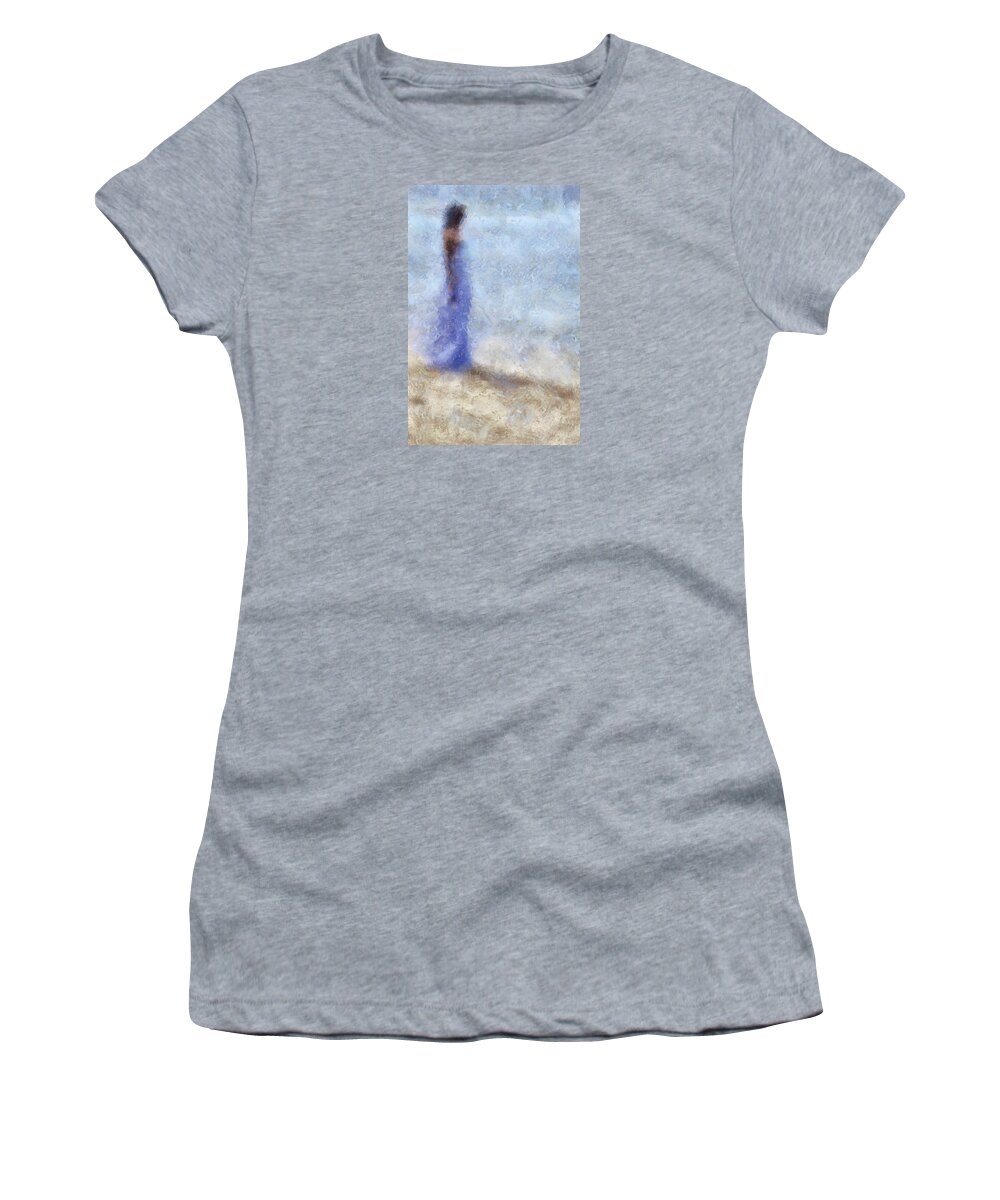 Impressionism Women's T-Shirt featuring the photograph Blue Dream. Impressionism by Jenny Rainbow