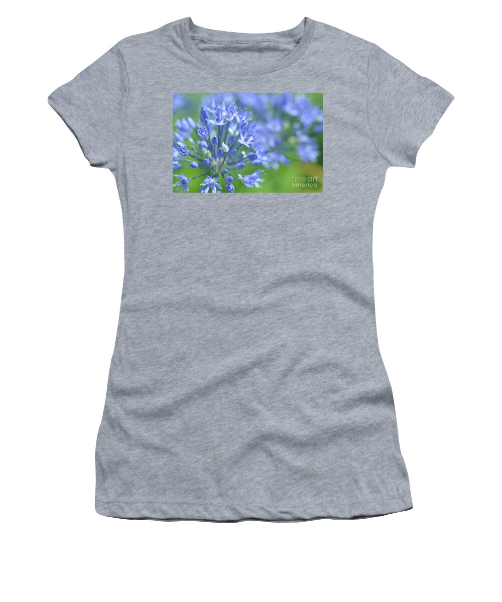 Macro Women's T-Shirt featuring the photograph Blue by Elaine Manley