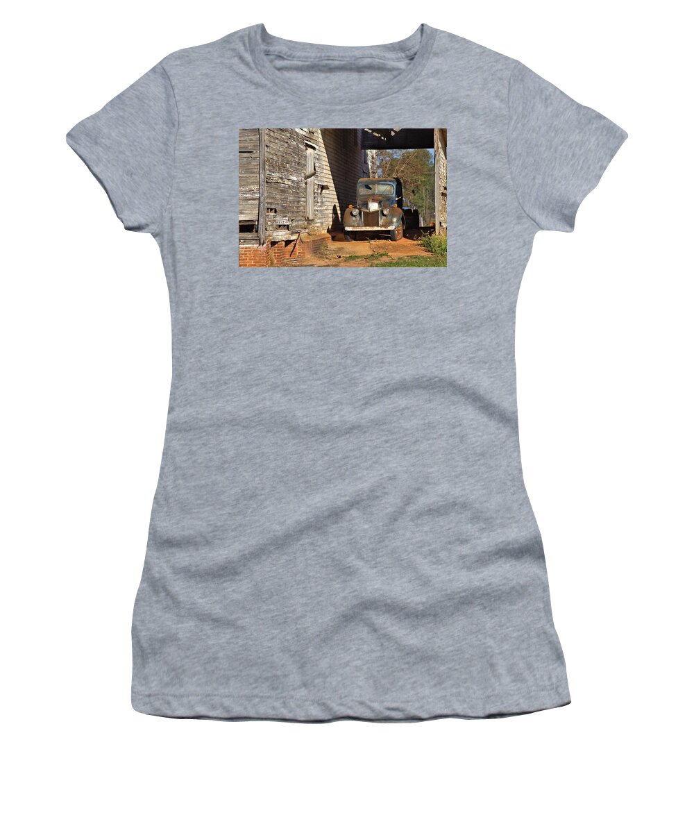 7969 Women's T-Shirt featuring the photograph Blue Farm Truck by Gordon Elwell