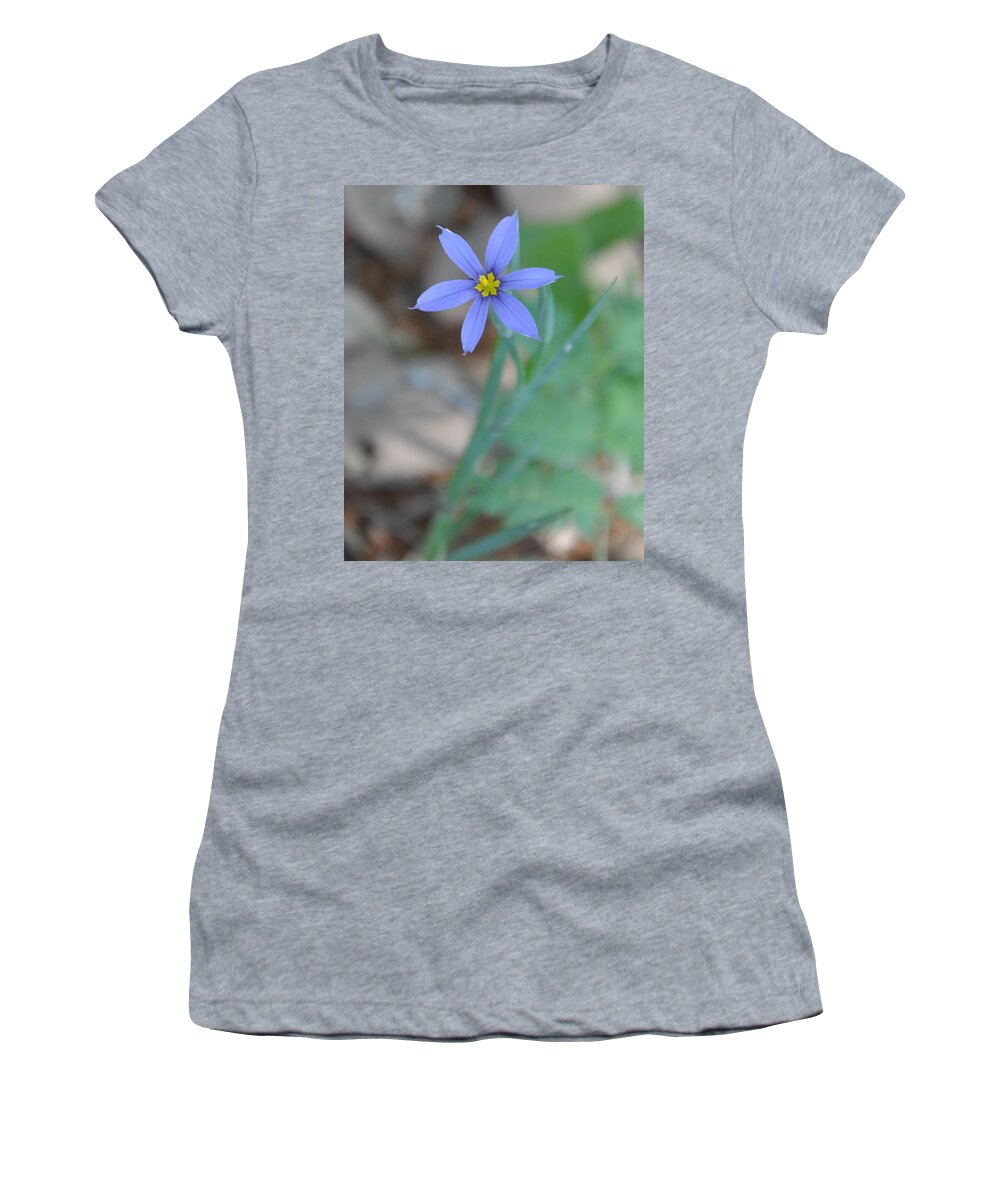 Blue Women's T-Shirt featuring the photograph Blue Flower by Frank Madia