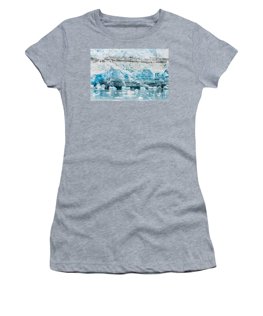 Alaska Women's T-Shirt featuring the photograph Blue Ice by Melinda Ledsome