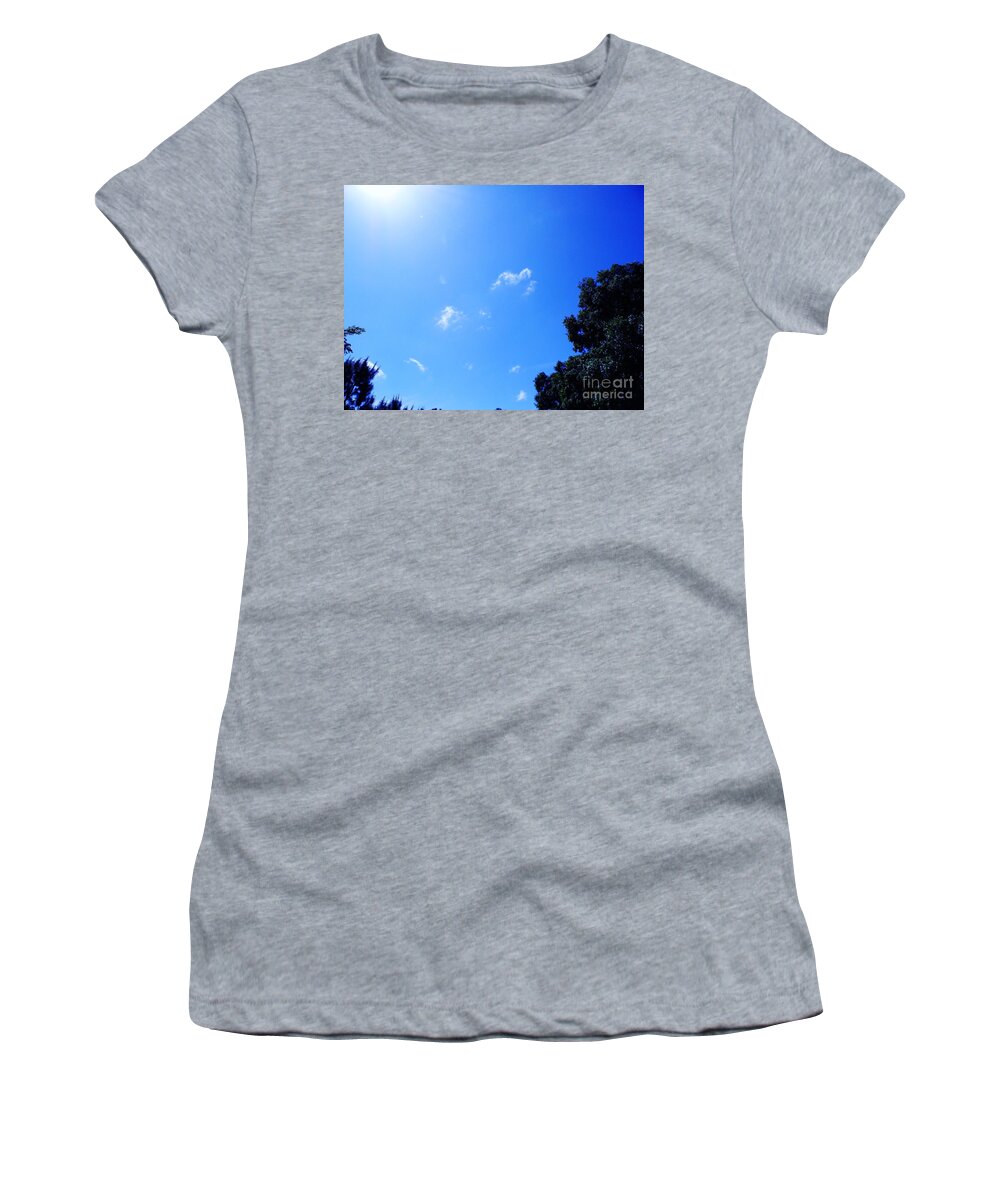 Clouds Women's T-Shirt featuring the photograph Blue Sky And Sunshine by D Hackett