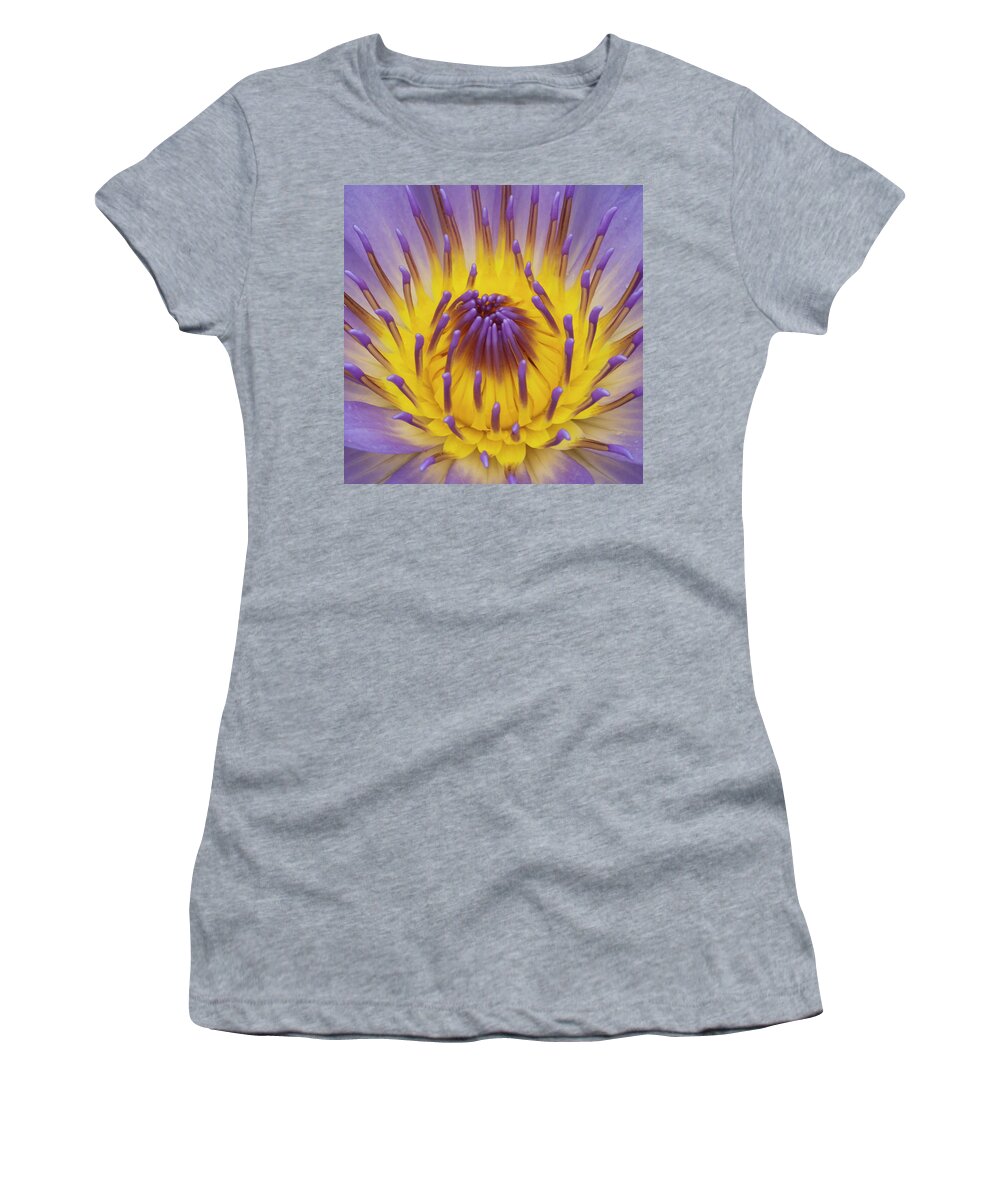 Water Lily Women's T-Shirt featuring the photograph Blue Water Lily by Heiko Koehrer-Wagner