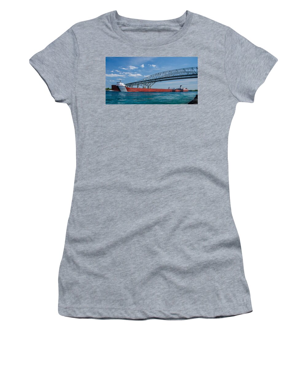 Christopher List Women's T-Shirt featuring the photograph Blue Water Passage by Gales Of November