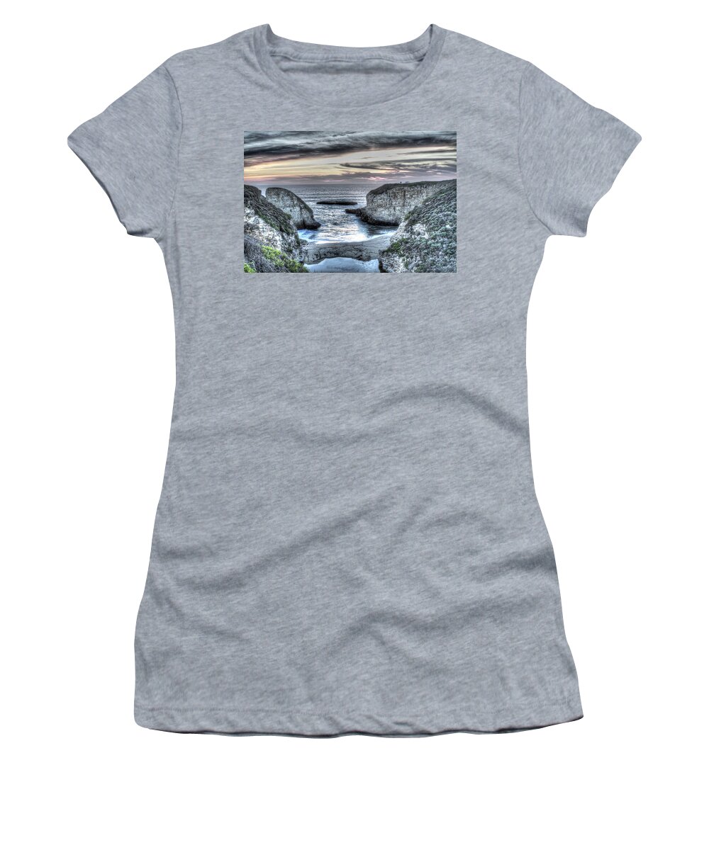 Beach Women's T-Shirt featuring the photograph Bluffs and Sunset Observers by SC Heffner