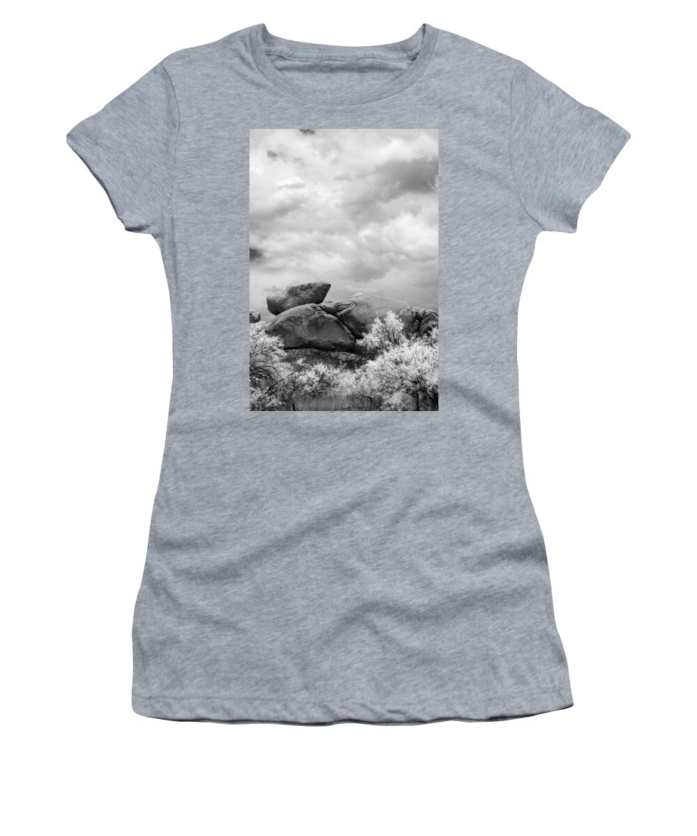 Landscape Women's T-Shirt featuring the photograph Boulders in Another Light by Michael McGowan