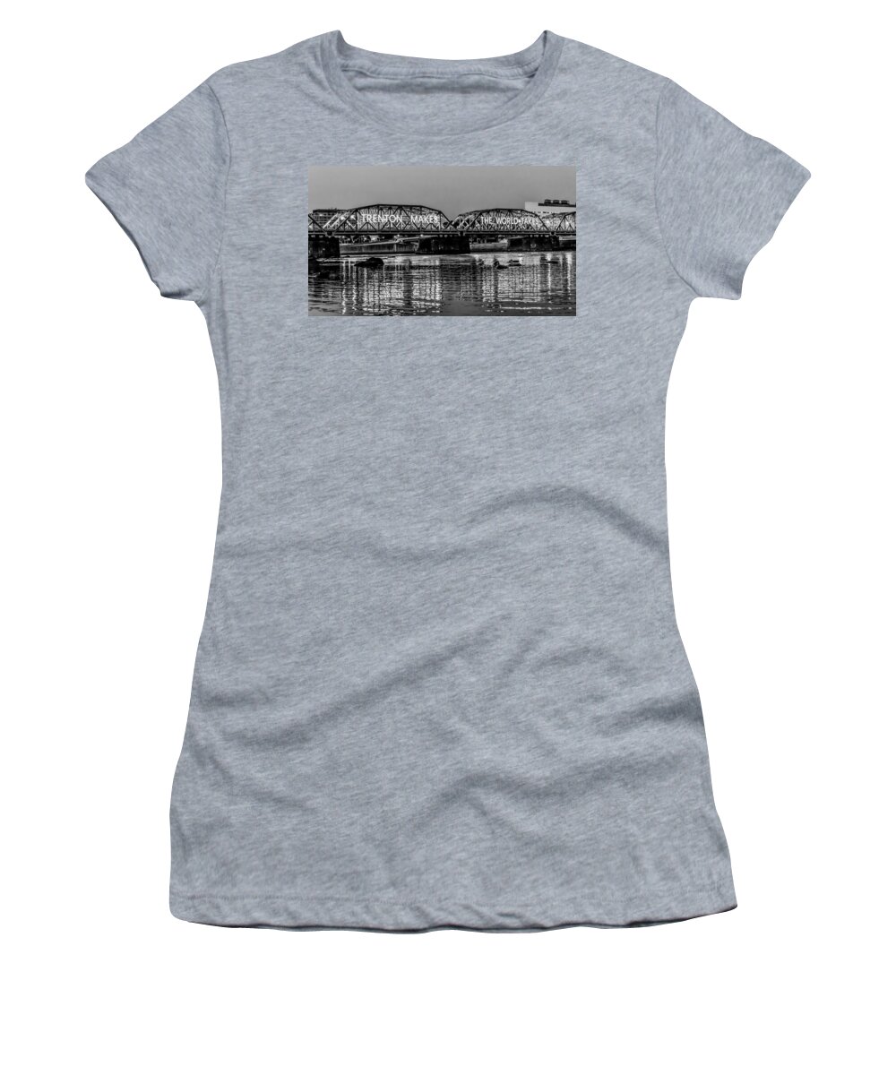 New Jersey Women's T-Shirt featuring the photograph Trenton Makes Bridge by Louis Dallara