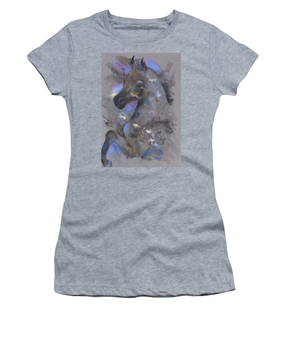 Arab Women's T-Shirt featuring the pastel Bridled with Stars by Nataya Crow