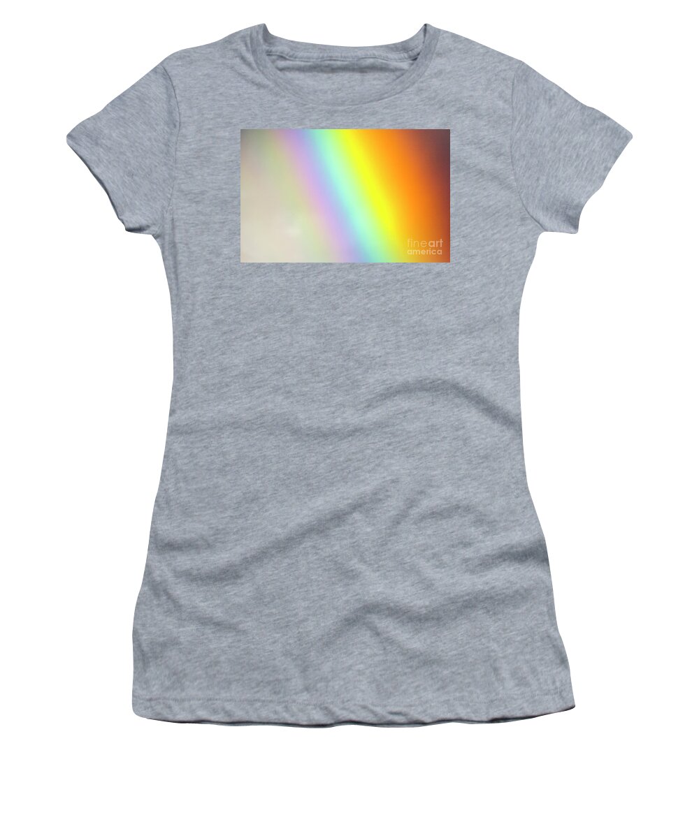 00345486 Women's T-Shirt featuring the photograph Bright Rainbow Spreading Denali N P by Yva Momatiuk John Eastcott