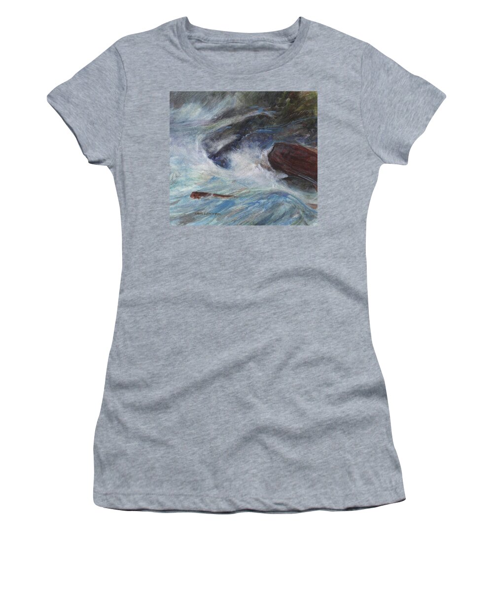 David Ladmore Women's T-Shirt featuring the painting Bright Storm 2 by David Ladmore