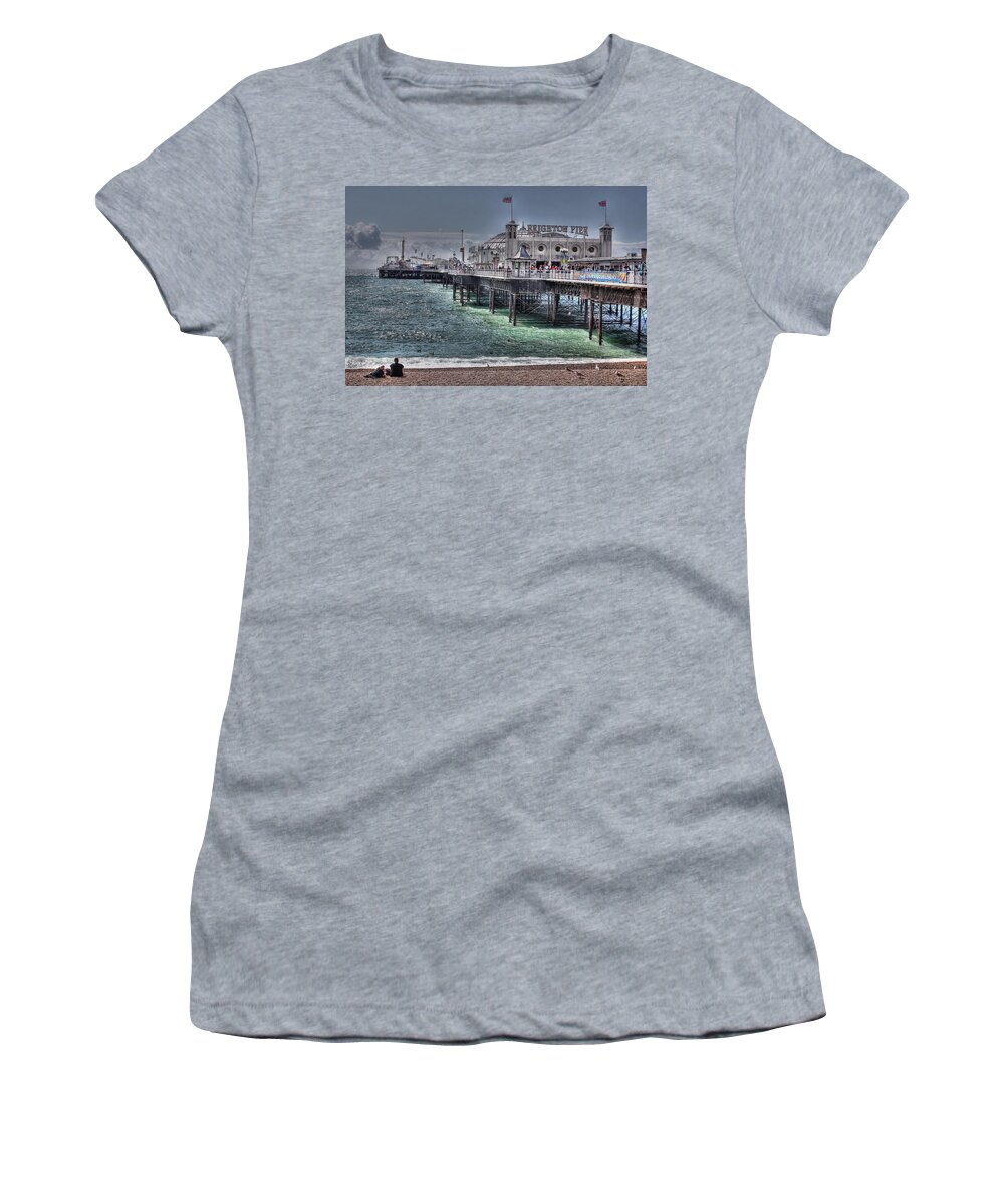 Brighton Pier Women's T-Shirt featuring the photograph Brighton Pier by Jasna Buncic