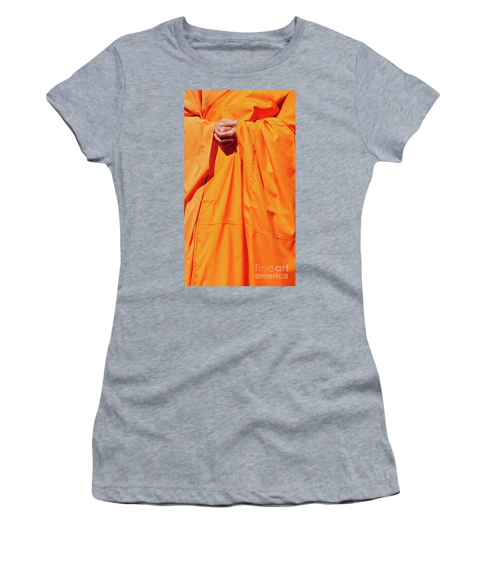 Buddhist Monk Women's T-Shirt featuring the photograph Buddhist Monk 02 by Rick Piper Photography