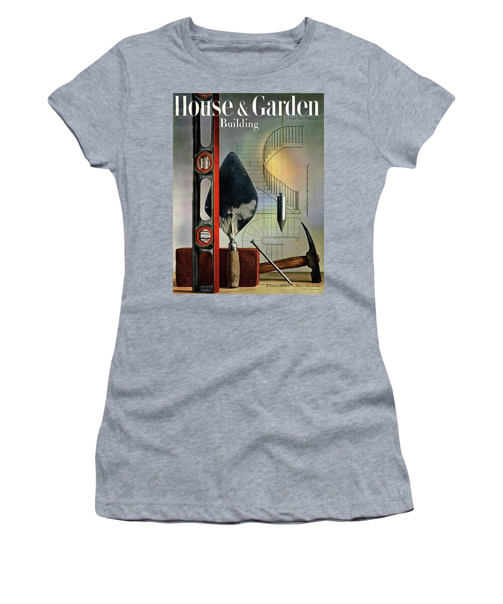 House And Garden Women's T-Shirt featuring the photograph Building Tools Against Stairs by Rolf Tietgens