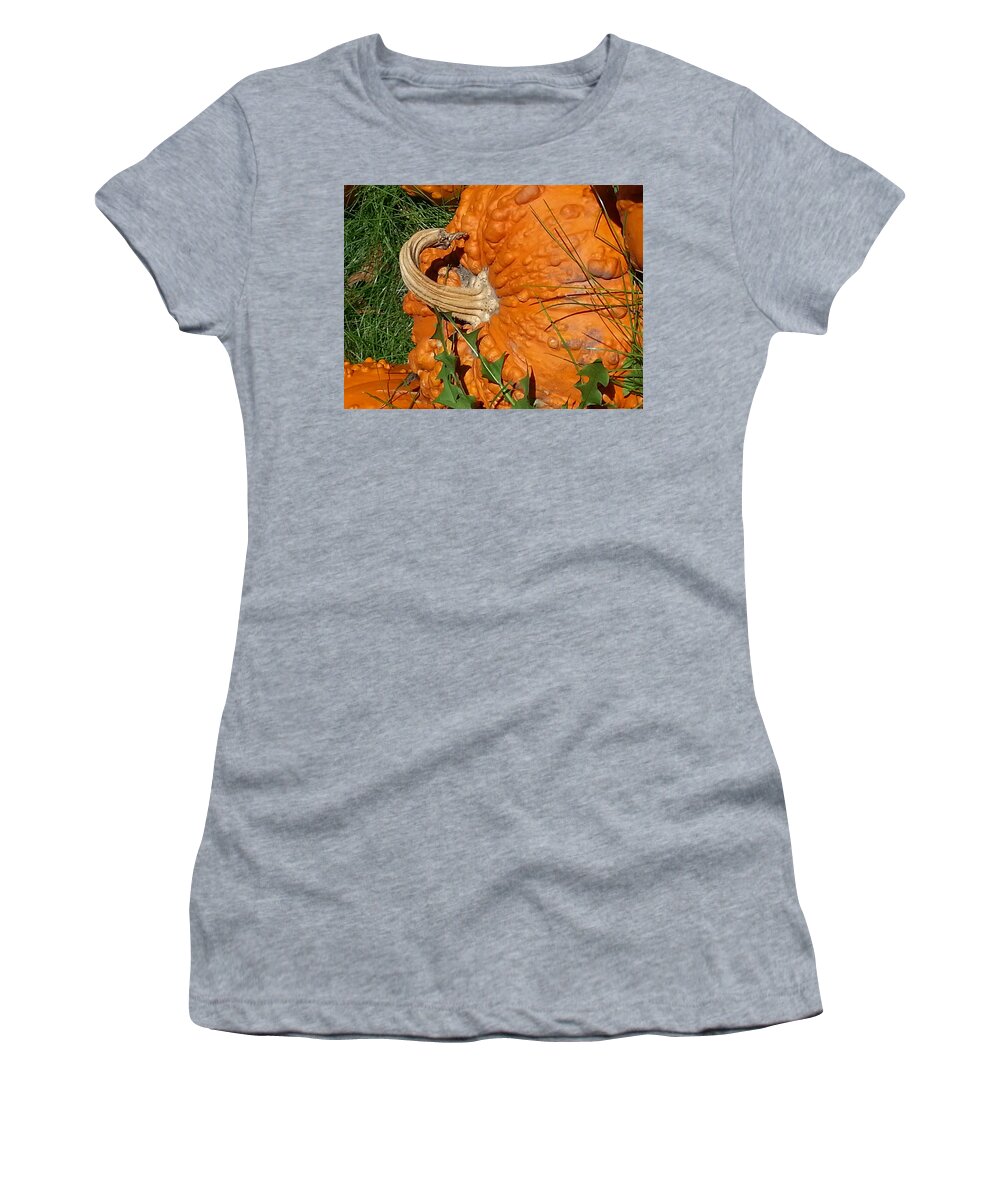 Pumpkin Women's T-Shirt featuring the photograph Bumpy and Beautiful by Caryl J Bohn