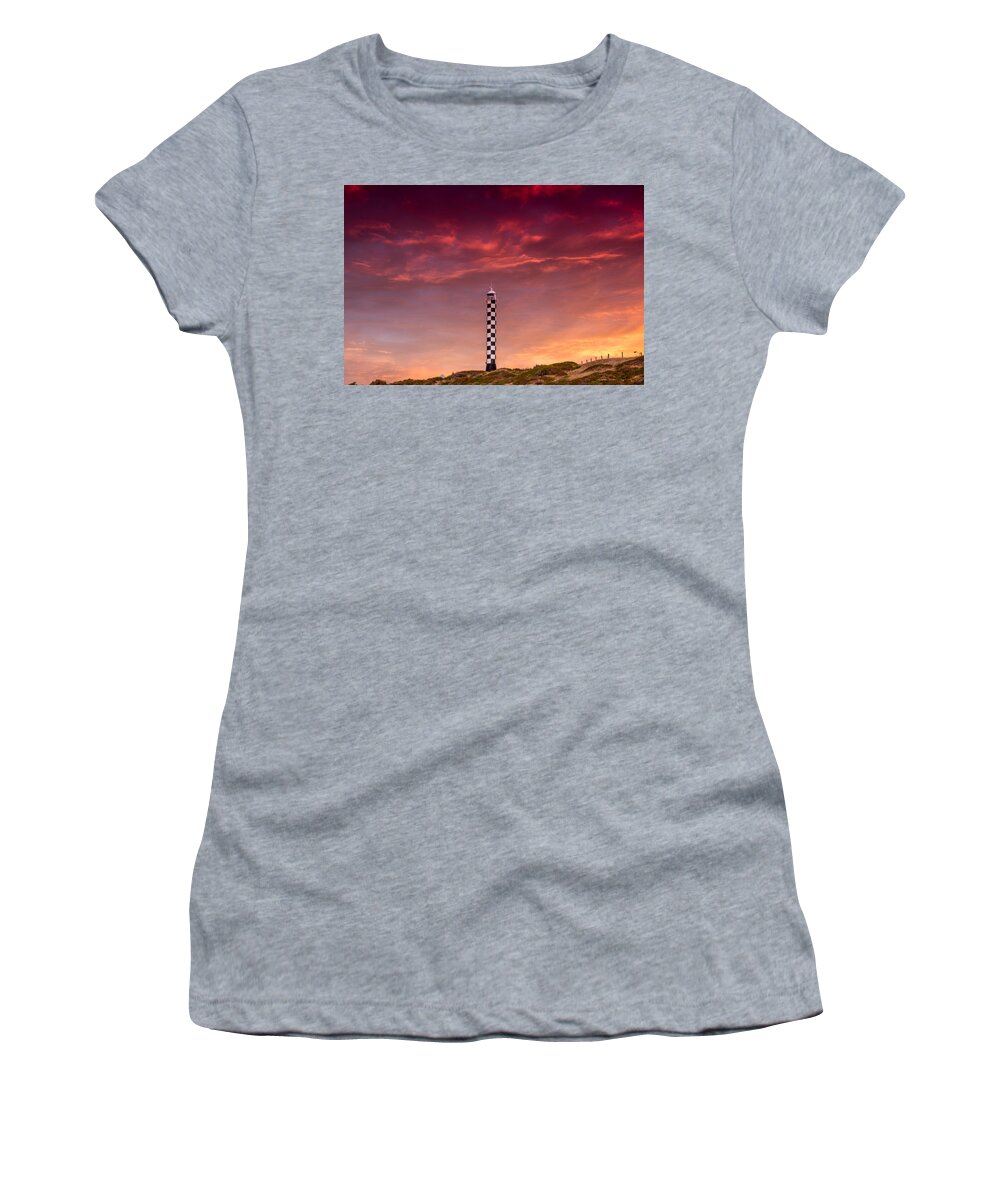 Lighthouse Women's T-Shirt featuring the photograph Bunbury Lighthouse by Robert Caddy