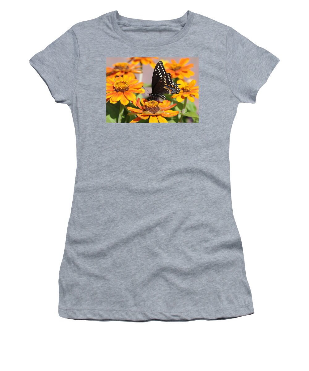 Butterfly Women's T-Shirt featuring the photograph Butterfly in Living Color by Greg Graham