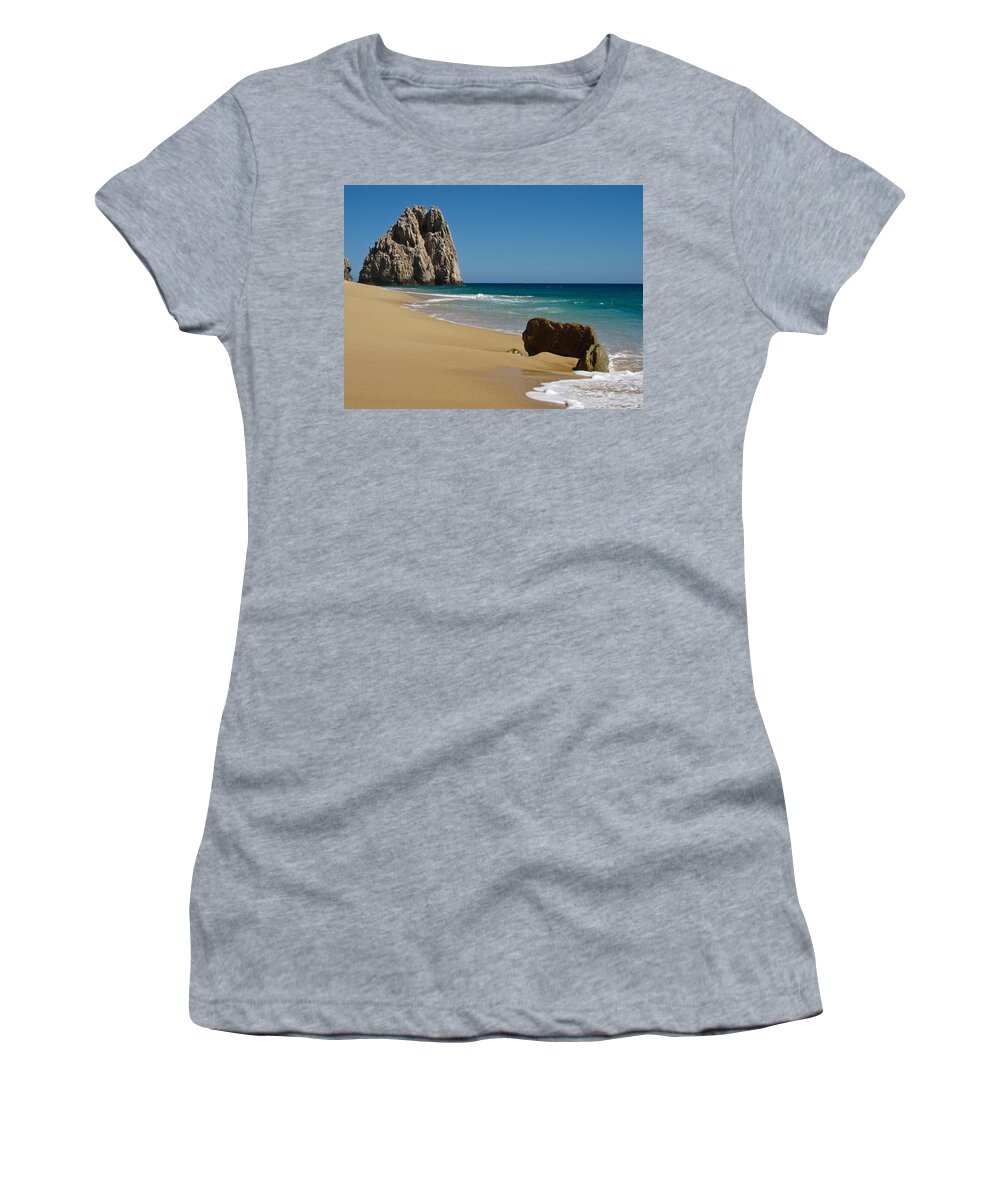 Los Cabos Women's T-Shirt featuring the photograph Cabo San Lucas Beach 1 by Shane Kelly