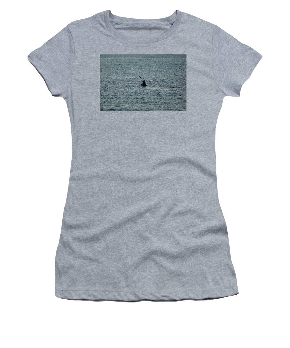 Sunrise Women's T-Shirt featuring the photograph Canoeing in the Florida Riviera by Rafael Salazar