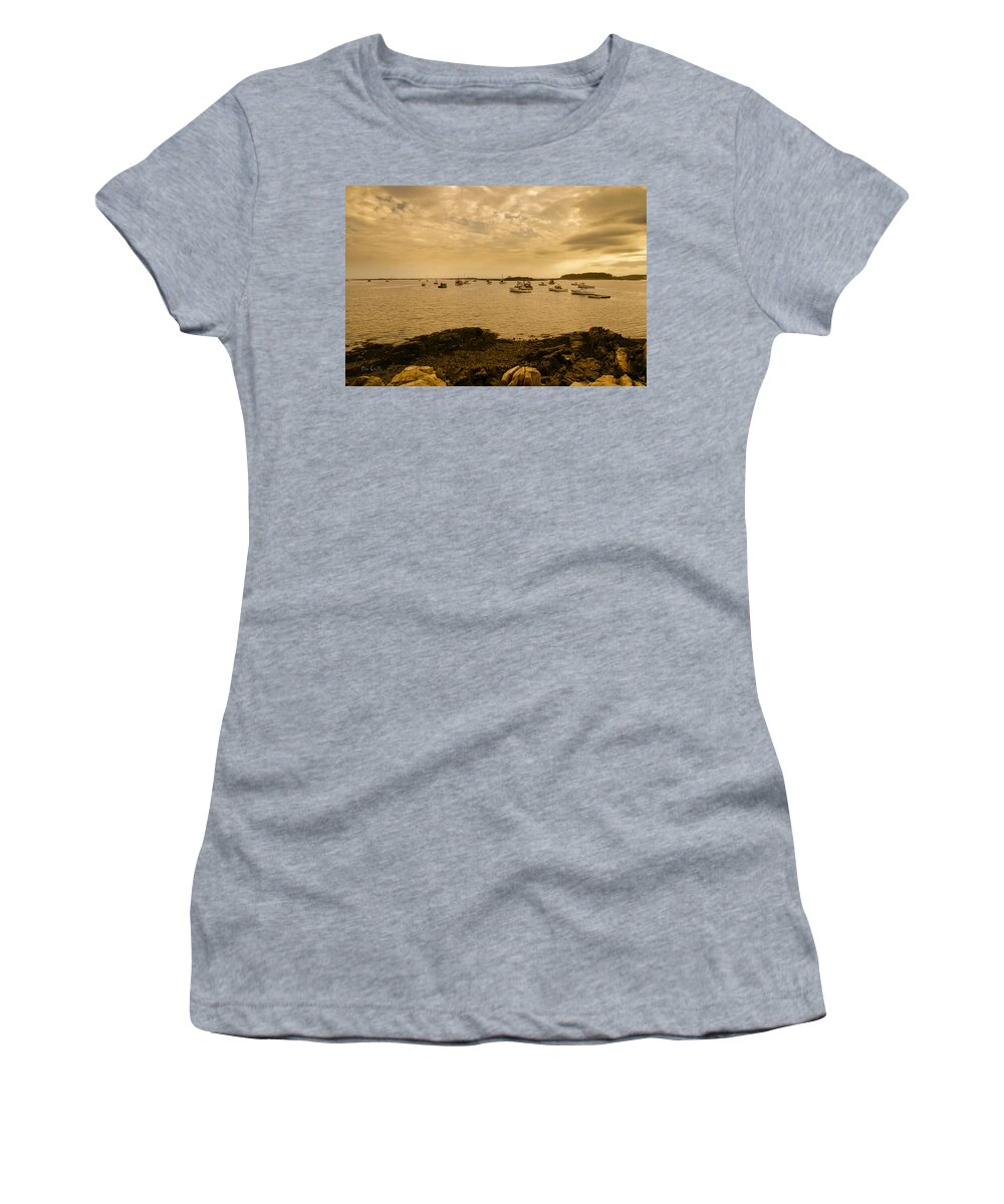  Kennebunk Women's T-Shirt featuring the photograph Cape Porpoise Sunset by Bob Orsillo