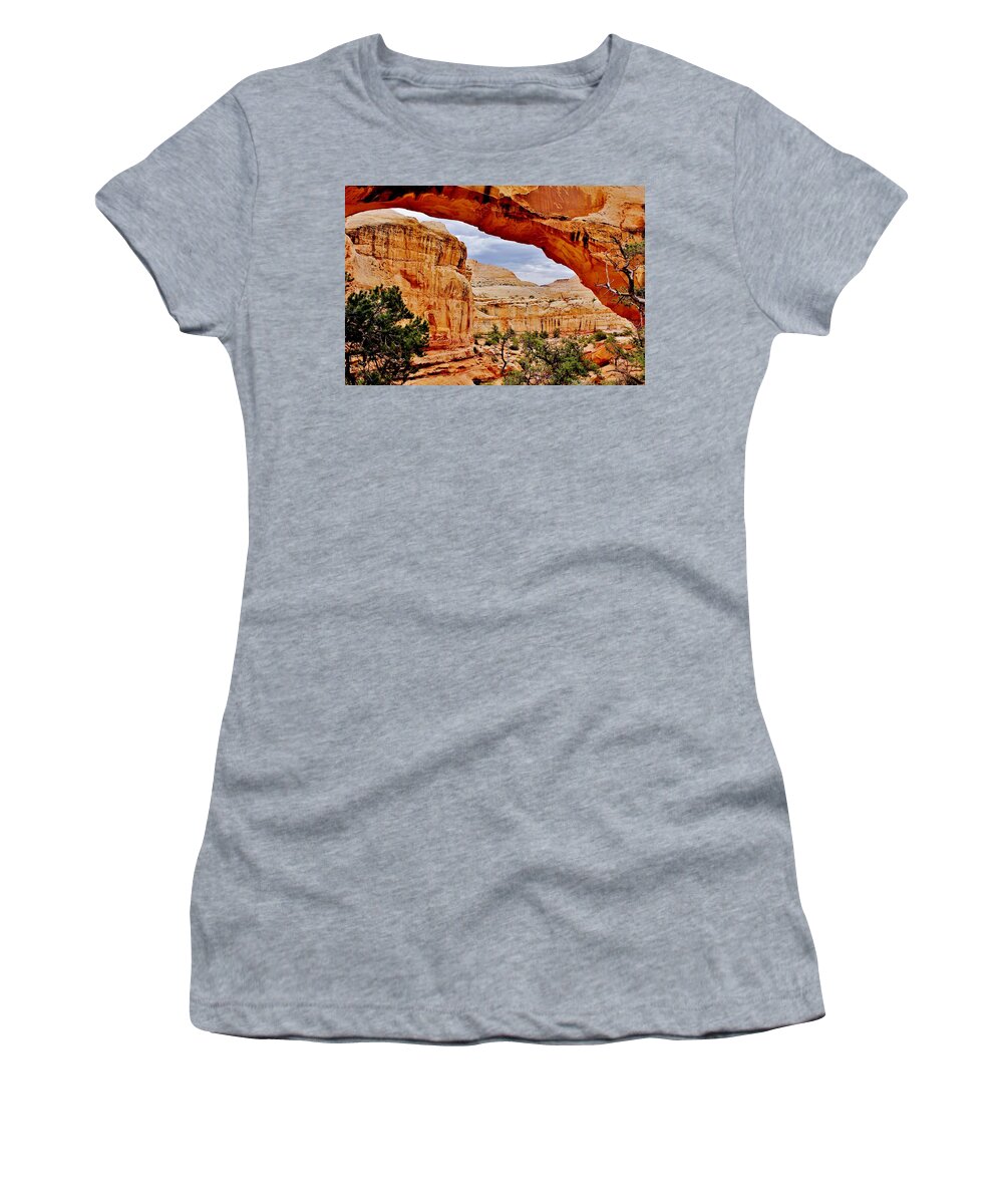 Capitol Reef Women's T-Shirt featuring the photograph Capitol Archway by Benjamin Yeager