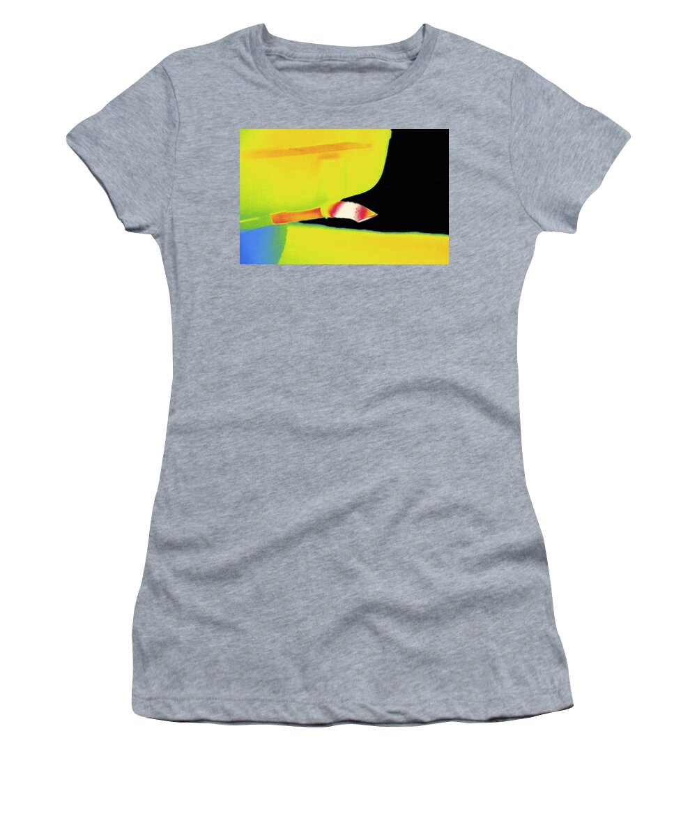 Car Women's T-Shirt featuring the photograph Car Exhaust Pipe, Thermogram by Science Stock Photography