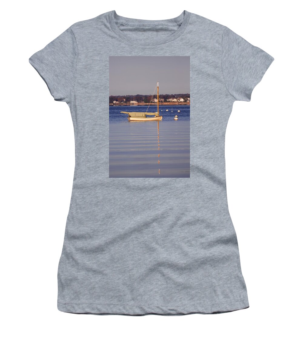 Cat Boat Women's T-Shirt featuring the photograph Cat Boat by Allan Morrison